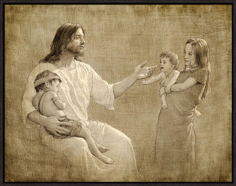 Christ with Children by Joseph Brickey