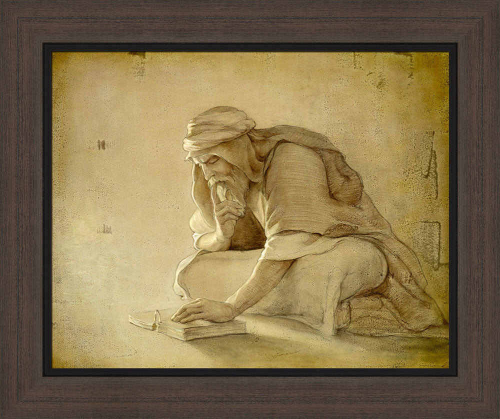 Lehi with Plates by Joseph Brickey