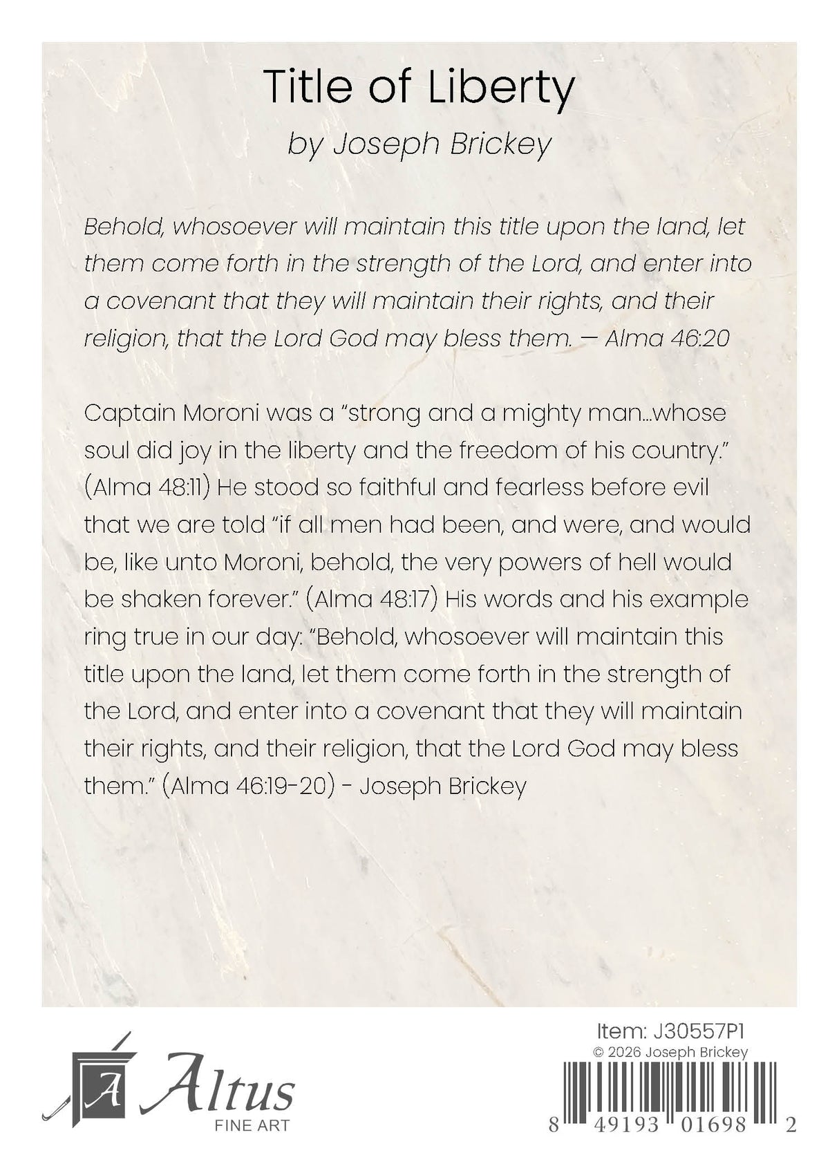 Title of Liberty by Joseph Brickey