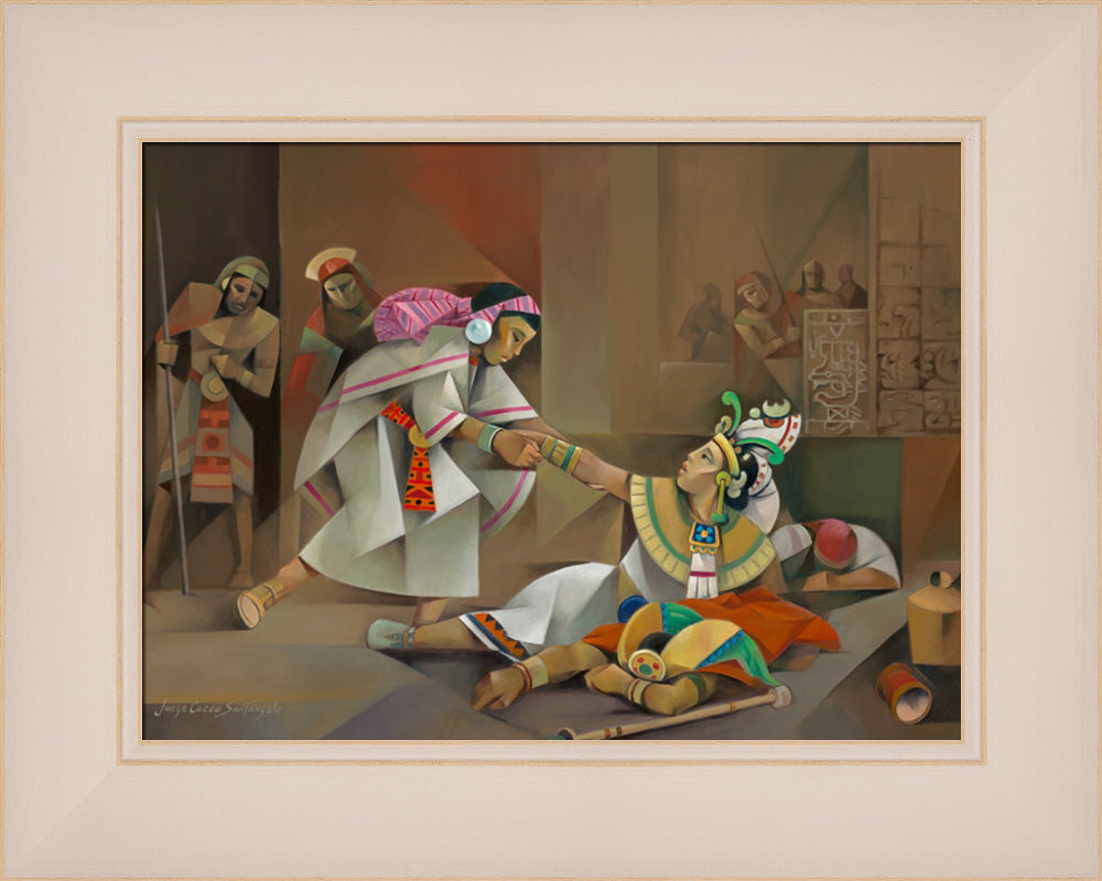 Abish the Lamanite - framed giclee canvas