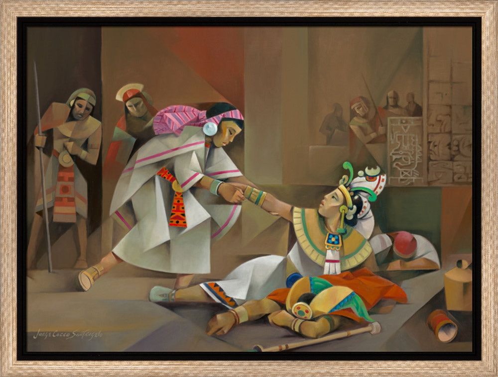 Abish the Lamanite - framed giclee canvas