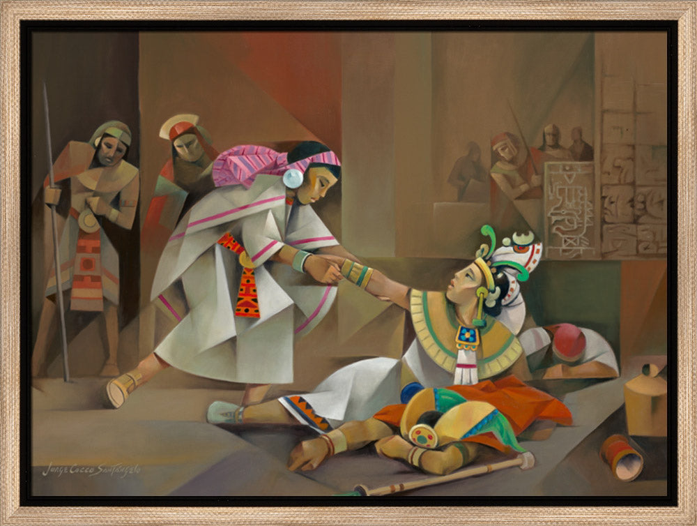 Abish the Lamanite - framed giclee canvas