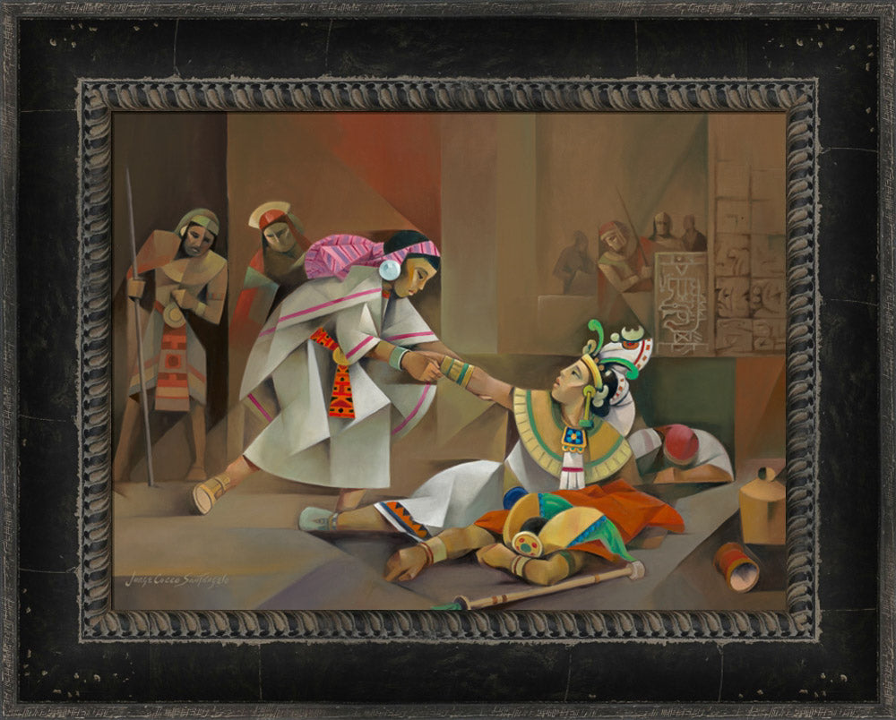 Abish the Lamanite - framed giclee canvas