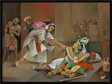 Abish the Lamanite - framed giclee canvas