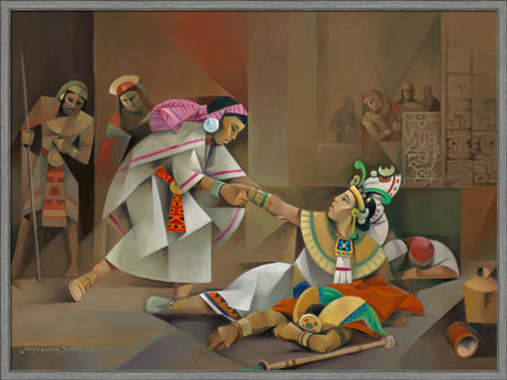 Abish the Lamanite - framed giclee canvas