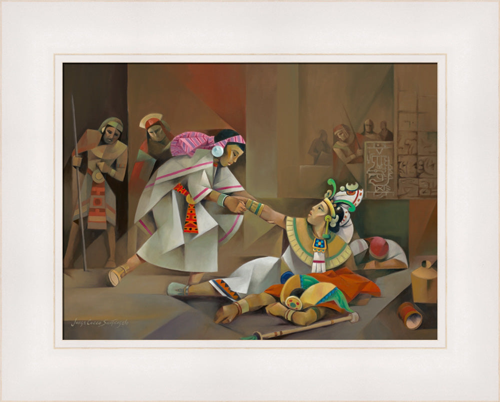 Abish the Lamanite - framed giclee canvas