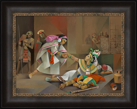 Abish the Lamanite - framed giclee canvas