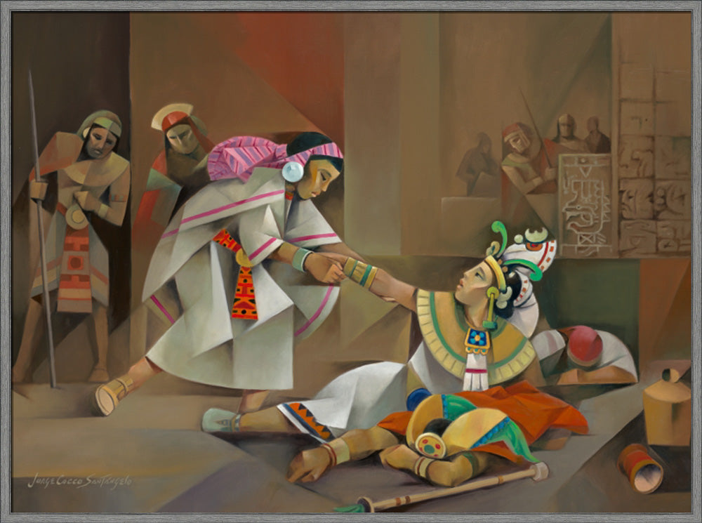 Abish the Lamanite - framed giclee canvas