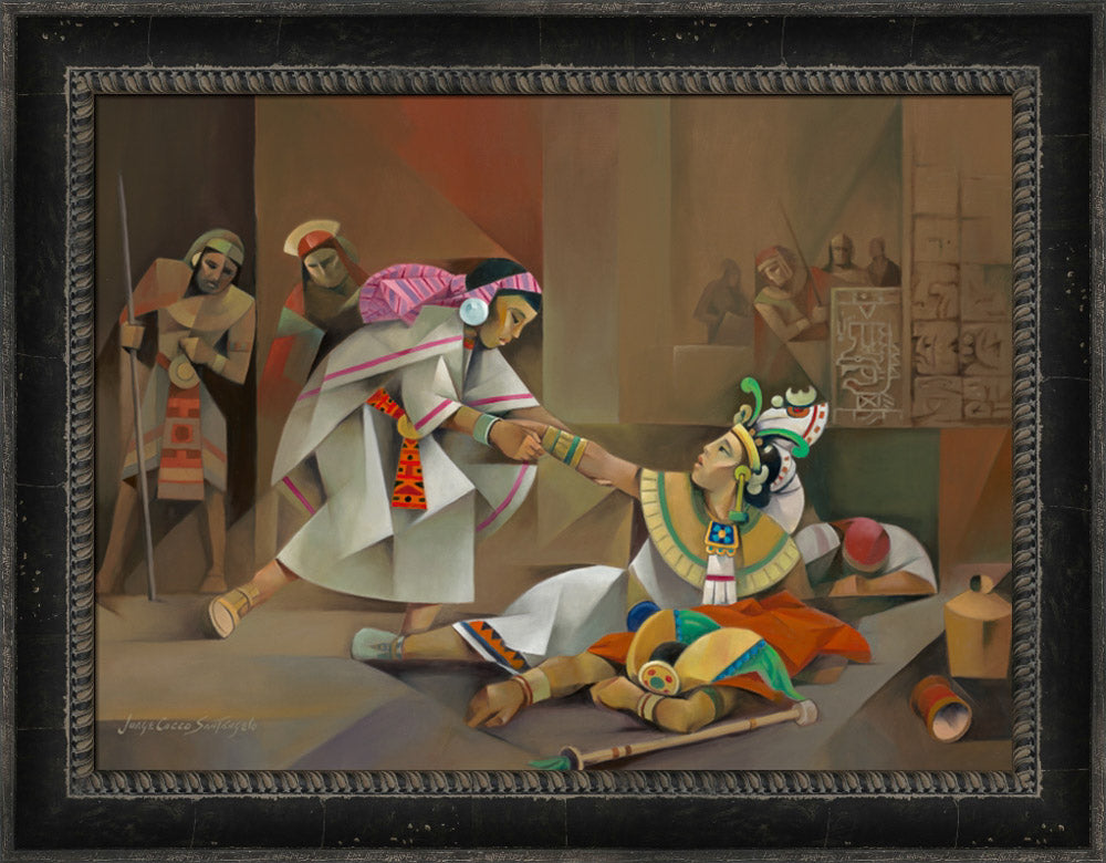 Abish the Lamanite - framed giclee canvas