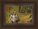 Joseph Protecting the Plates - framed giclee canvas