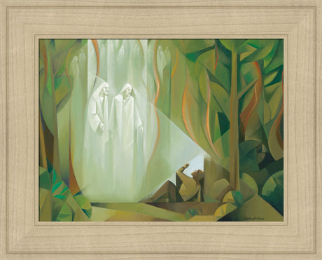 I Saw Two Personages - framed giclee canvas