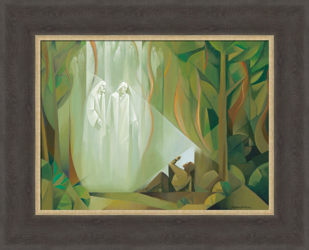 I Saw Two Personages - framed giclee canvas