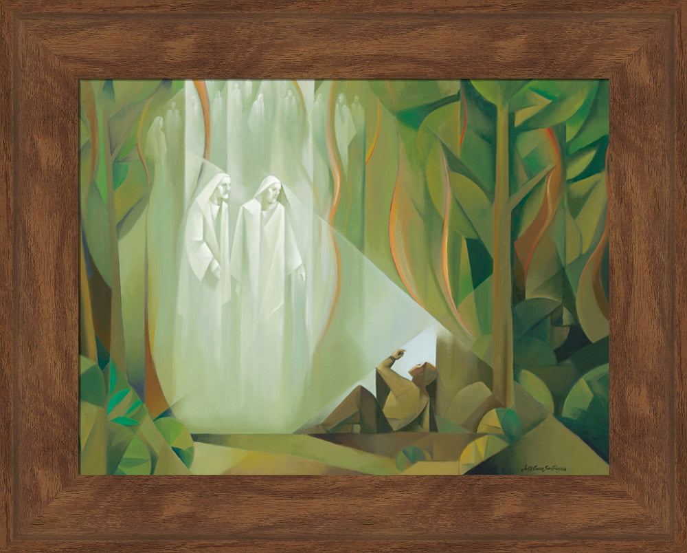 I Saw Two Personages - framed giclee canvas