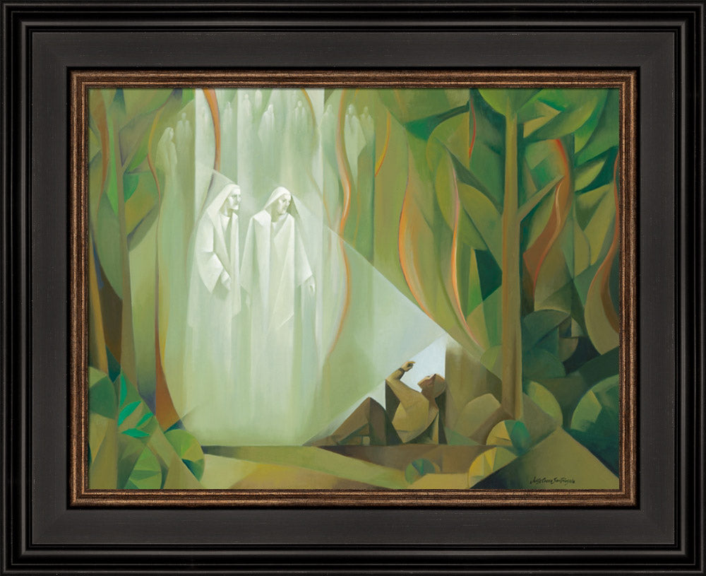 I Saw Two Personages - framed giclee canvas