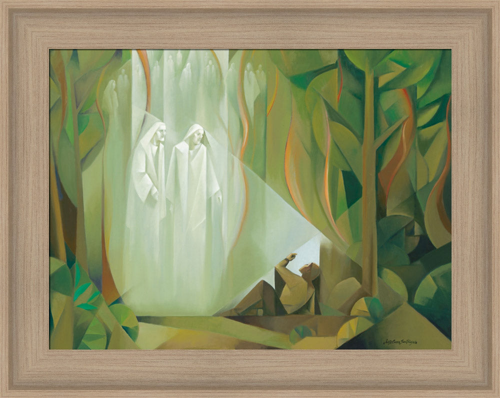 I Saw Two Personages - framed giclee canvas