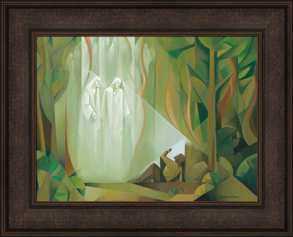 I Saw Two Personages - framed giclee canvas