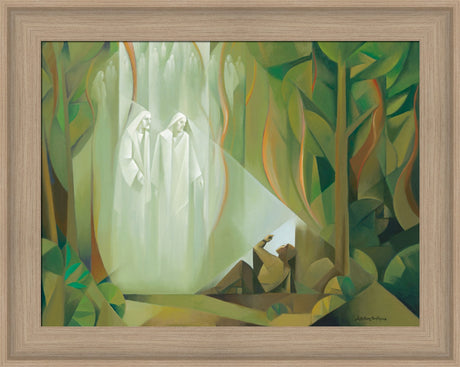 I Saw Two Personages - framed giclee canvas