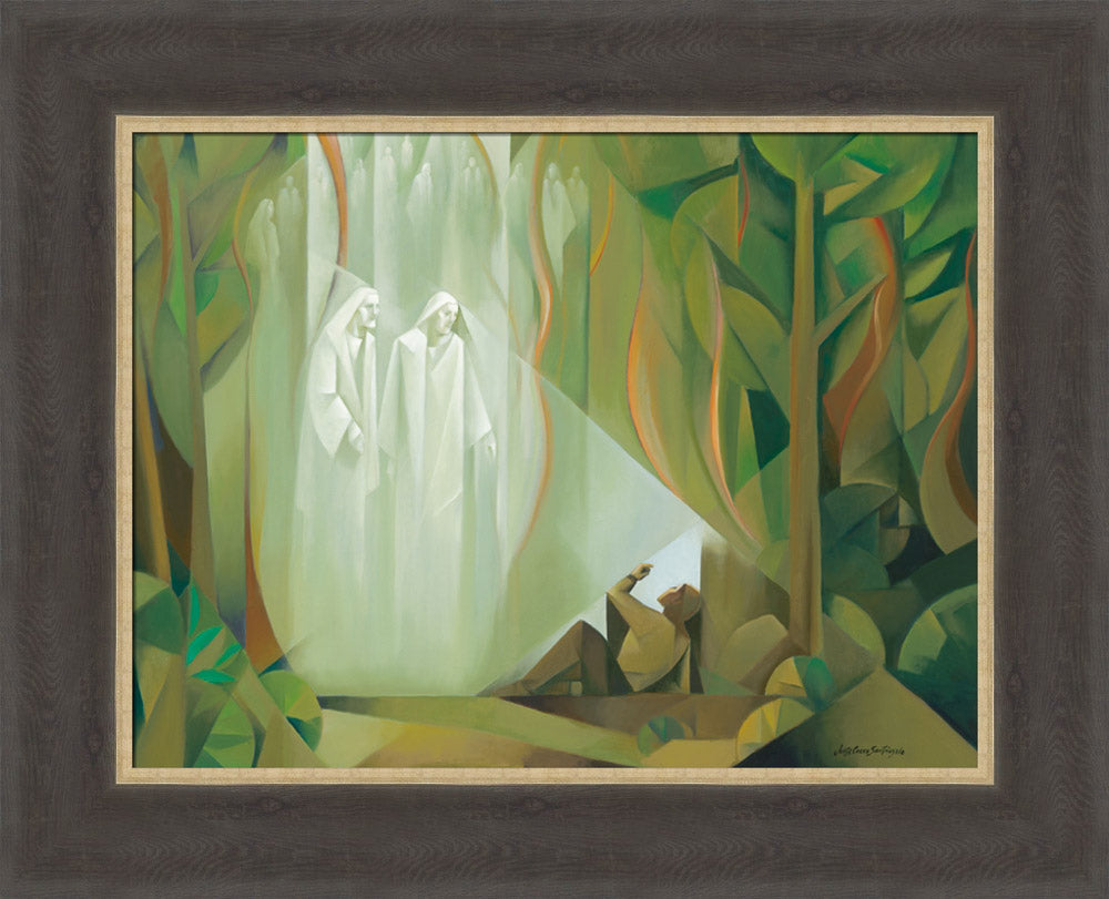 I Saw Two Personages - framed giclee canvas