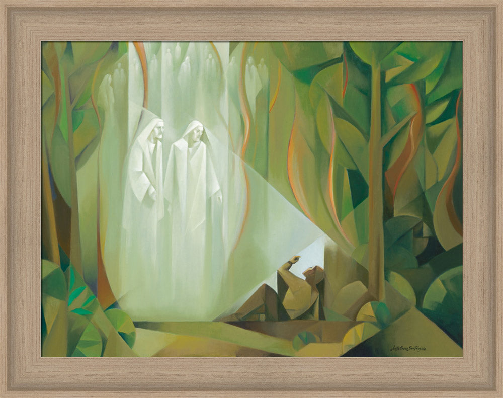 I Saw Two Personages - framed giclee canvas