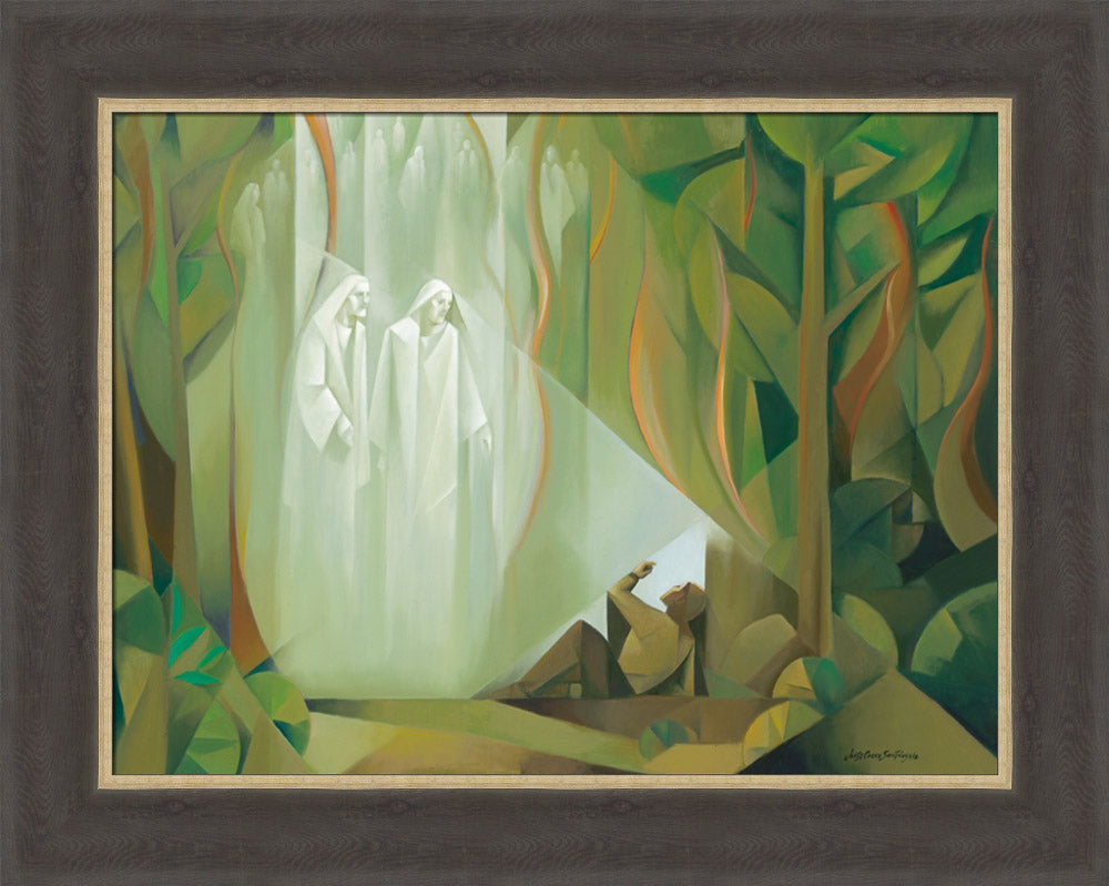 I Saw Two Personages - framed giclee canvas