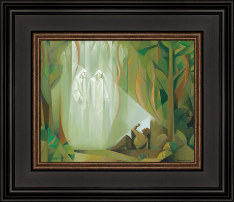 I Saw Two Personages - framed giclee canvas