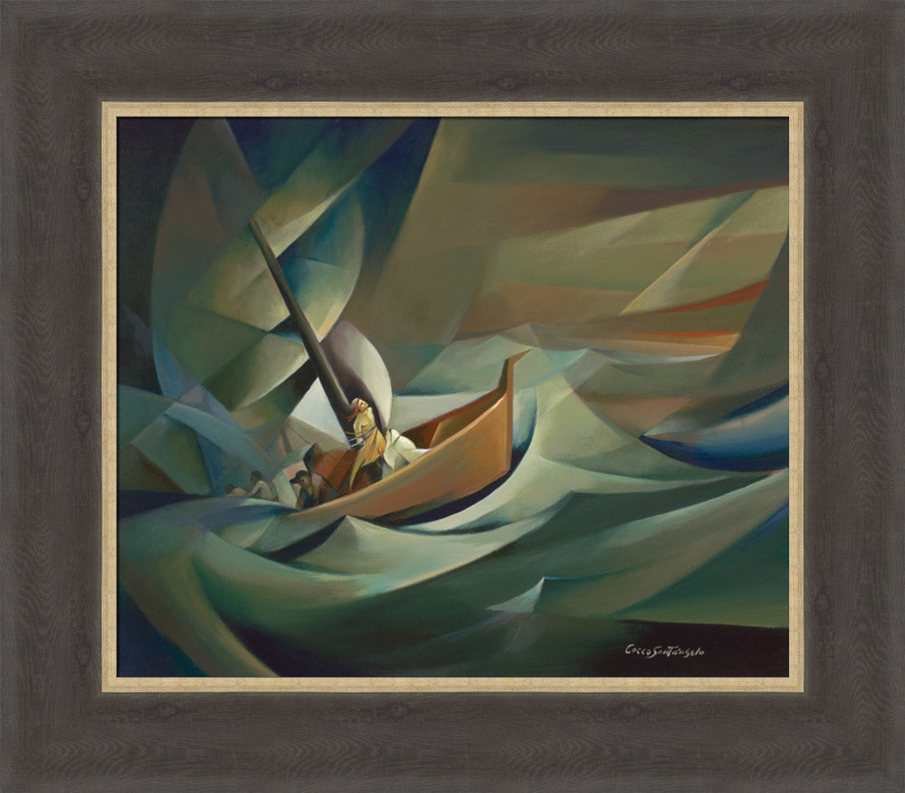 Nephi in the Storm - framed giclee canvas