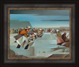 Sweet Water River Crossing - framed giclee canvas