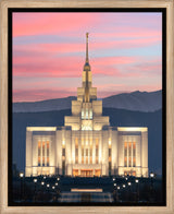 Saratoga Springs Temple - Abide With Me - framed giclee canvas