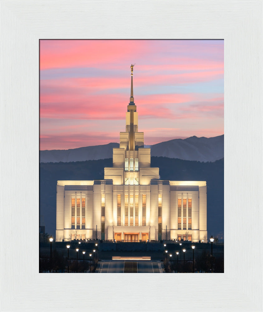 Saratoga Springs Temple - Abide With Me - framed giclee canvas