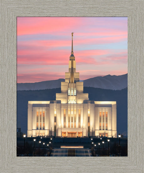 Saratoga Springs Temple - Abide With Me - framed giclee canvas