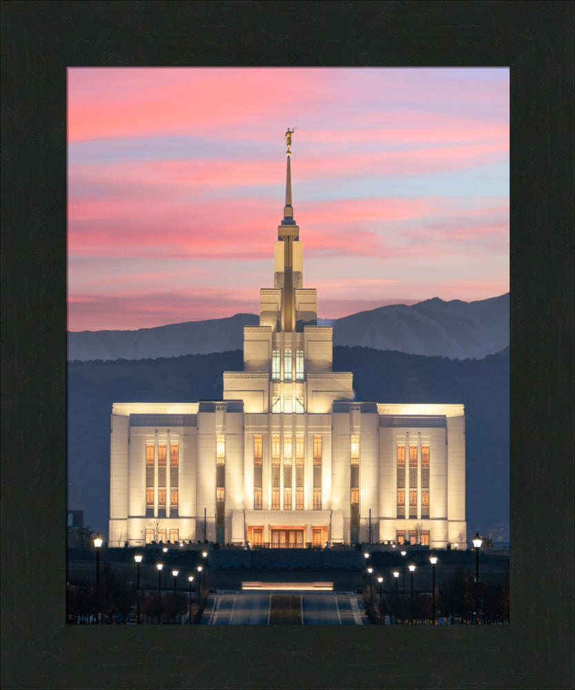 Saratoga Springs Temple - Abide With Me - framed giclee canvas