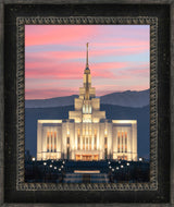 Saratoga Springs Temple - Abide With Me - framed giclee canvas