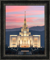 Saratoga Springs Temple - Abide With Me - framed giclee canvas