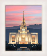 Saratoga Springs Temple - Abide With Me - framed giclee canvas