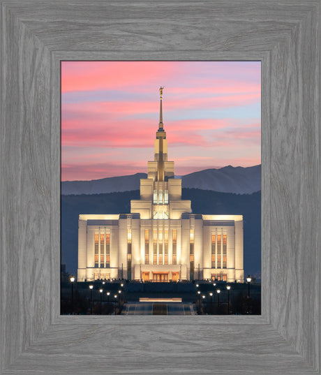 Saratoga Springs Temple - Abide With Me - framed giclee canvas