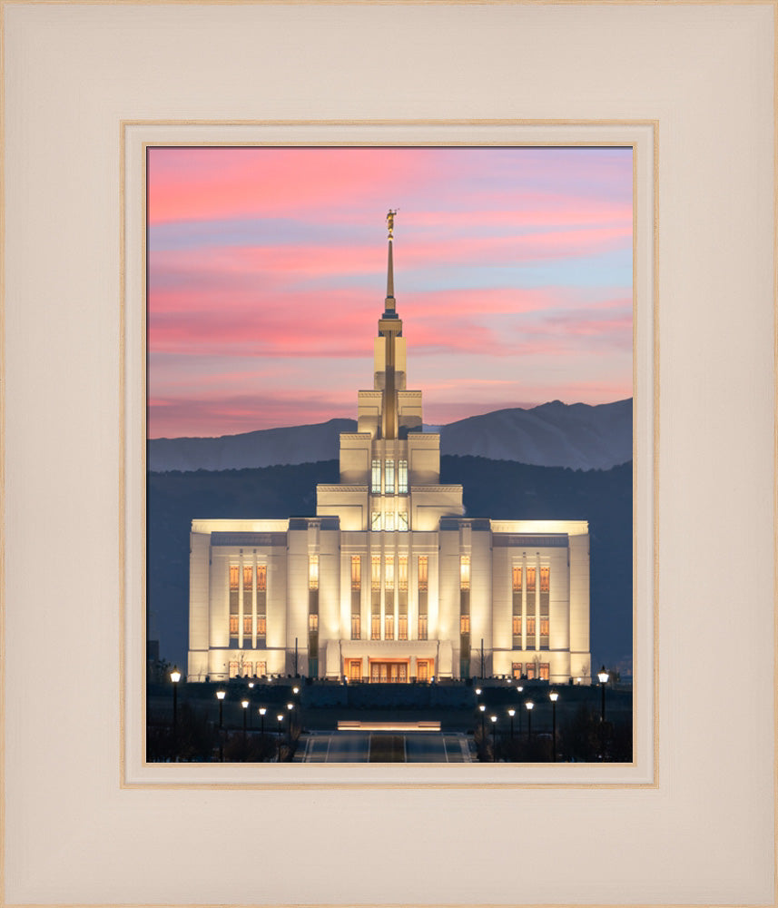 Saratoga Springs Temple - Abide With Me - framed giclee canvas