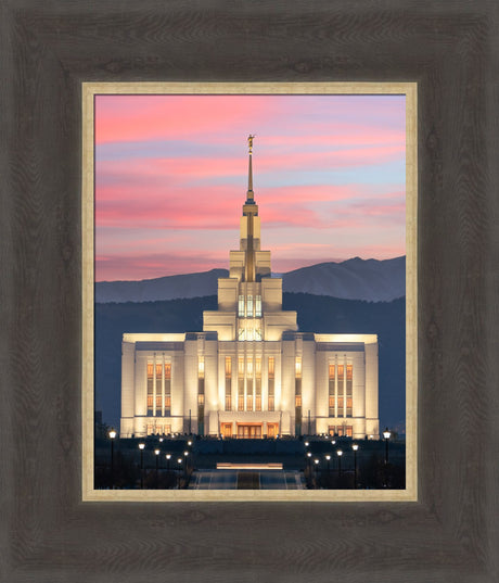 Saratoga Springs Temple - Abide With Me - framed giclee canvas