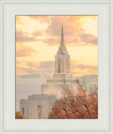 Orem Temple - Break of Day - framed giclee canvas