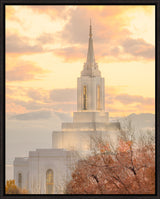 Orem Temple - Break of Day - framed giclee canvas