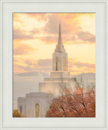 Orem Temple - Break of Day - framed giclee canvas