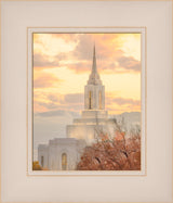 Orem Temple - Break of Day - framed giclee canvas