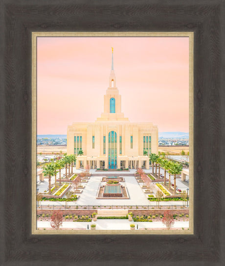 Red Cliffs Temple - New Beginnings - framed giclee canvas