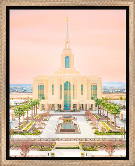 Red Cliffs Temple - New Beginnings - framed giclee canvas