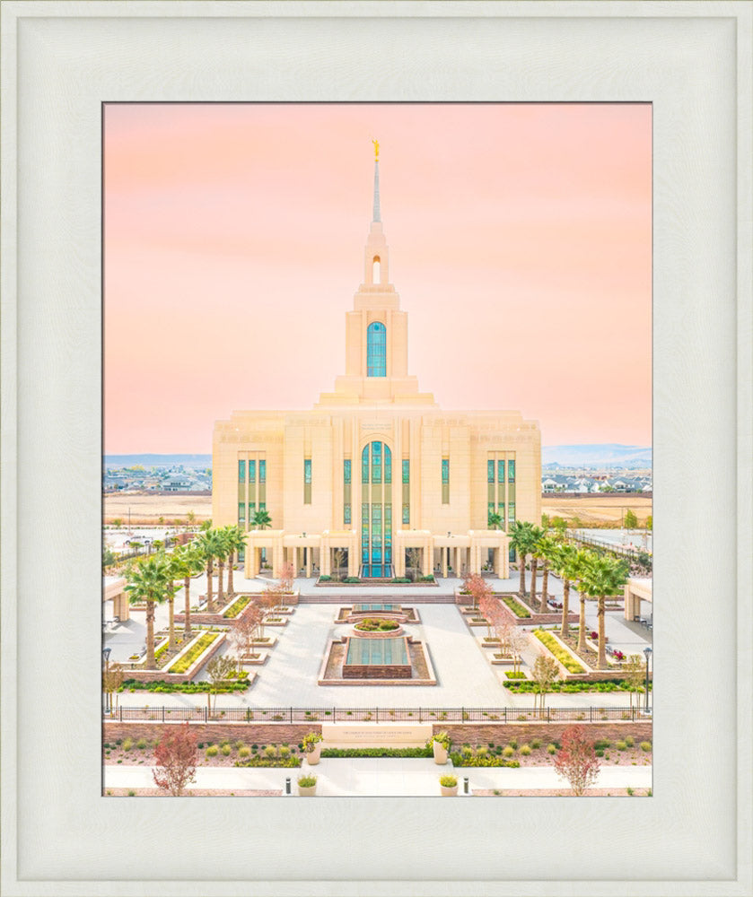Red Cliffs Temple - New Beginnings - framed giclee canvas