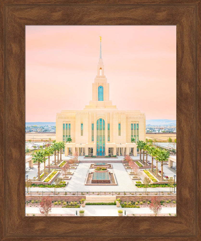 Red Cliffs Temple - New Beginnings - framed giclee canvas
