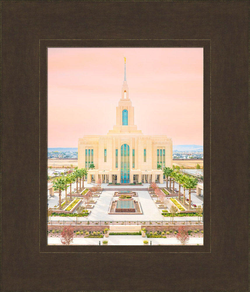 Red Cliffs Temple - New Beginnings - framed giclee canvas