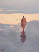 Jesus Christ walking on water.