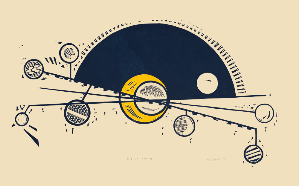Abstract design with geometric shapes on a beige background