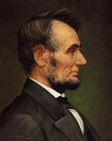 A portrait of President Abraham Lincoln.