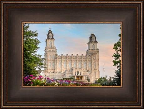 Manti Temple - Flower Garden by Kyle Woodbury